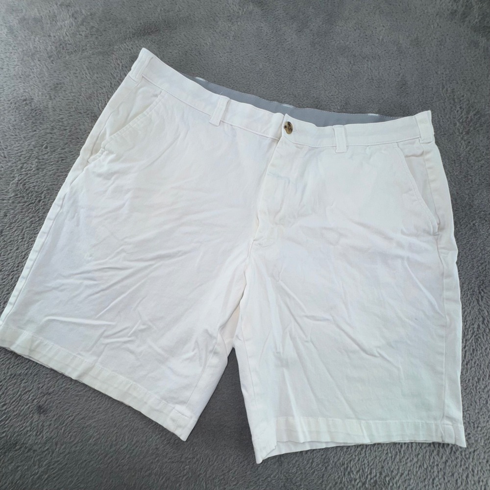 Club Room Chino‎ Shorts Mens 38 Off White Excellent Flat Front Casual Cotton